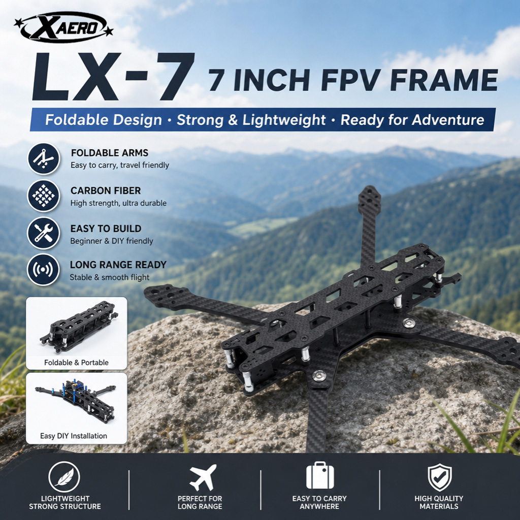 PAURC LX-7 접이식 7인치 FPV 프레임 - 장 - Drone Kit Long Range 리뷰 및 가격